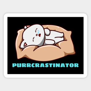 Purrcrastinator | Cute Procrastinator Pun Magnet